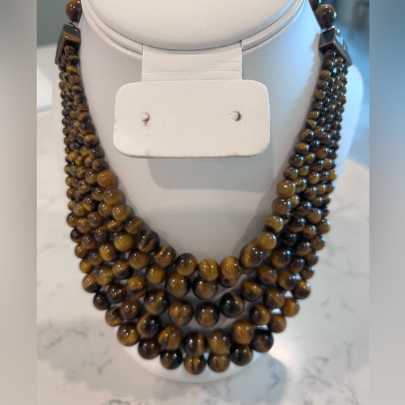 Tiger’s eye multi strand necklace - Picture 4 of 5